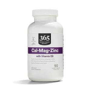 365 by Whole Foods Market, Cal-Mag-Zinc with Vitamin D3, Vegetarian, 90 Count
