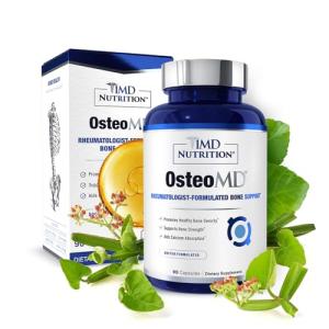 1MD Nutrition OsteoMD for Comprehensive Support - Supplement for Women and Men - Promote Density w/Vitamin D - Hydroxyapatite w/Vitamin D3 & K2-90 Capsules