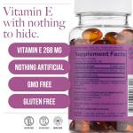 Naked Vitamin E 400 IU – Natural Vitamin E Supplement with Mixed Tocopherols for Antioxidant Support and Skin Health – 100 Softgels