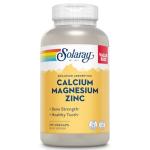 SOLARAY Calcium Magnesium Zinc Supplement - with Calcium 1000mg, Magnesium 500mg - Bone Health, Muscle Function, Heart Health and Immune Support - Vegan, 60 Day Guarantee, 68 Servings, 275 VegCaps