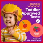 SmartyPants Organic Toddler Multivitamin Gummies: Probiotics, Omega 3 (ALA), Vitamin D3, C, Vitamin B12, B6, A, K & Zinc, Beta Carotene, Gluten Free, Three Fruit Flavors, 60 Count (30 Day Supply)