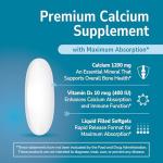 21st Century Calcium Plus D3 Liquid Filled Softgel, 1200 mg, 90 Count