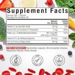 Iron Supplement for Women & Men, with Vitamins C, B6, B12 & Folate for Iron Deficiency, Blood Building & Energy Support, Stomach Friendly, Better Absorption, Non-GMO, No Gluten, 60 Vegan Caps