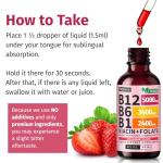 (2 Pack) Vitamin B12 and B6 Liquid Drops, B12 Sublingual Vitamin B Complex - B 12 Vitamin 5000mcg - B12 Methylcobalamin for Energy, Brain, and Heart Support with 27,200 mcg, Strawberry, 80 Servings