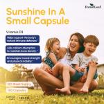 ForestLeaf Vitamin D3 50,000 IU | VIT D - Kosher VIT D3 Vitamin D Supplement for Women and Men | Bone Health, Teeth, Immune Support | Weekly Dose, 2-Year Supply, 120 Caps