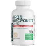 Bronson Iron Bisglycinate 25 mg Gentle on The Stomach, Supports Energy & Healthy Red Blood Cell Production - Non-Constipating Formula - Non GMO, 90 Vegetarian Capsules