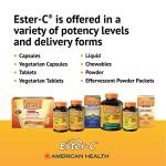 American Health Ester-Vitamin C with Citrus Bioflavonoids 1Vitamin 000 Milligrams 180 Veg Tabs