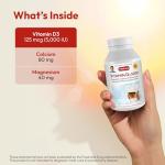 ANDREW LESSMAN Vitamin D3 5000 IU 60 Capsules - High Potency, Essential for Calcium Absorption, Supports Bone Health, Healthy Muscle Function, Immune System, More. Small Easy to Swallow Capsules