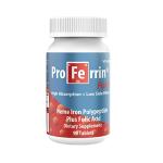 Proferrin Forte-12mg of high Absorbing Heme Iron Polypeptide. Easy on The Gut. 90 Tablets. 1mg of Folic Acid to aid in red Blood Cell Production. Not affected by Coffee, Calcium, or PPI's.