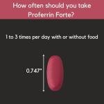 Proferrin Forte-12mg of high Absorbing Heme Iron Polypeptide. Easy on The Gut. 90 Tablets. 1mg of Folic Acid to aid in red Blood Cell Production. Not affected by Coffee, Calcium, or PPI's.