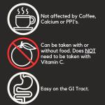 Proferrin Forte-12mg of high Absorbing Heme Iron Polypeptide. Easy on The Gut. 90 Tablets. 1mg of Folic Acid to aid in red Blood Cell Production. Not affected by Coffee, Calcium, or PPI's.