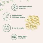 Micro Ingredients Vitamin E 400IU, 300 Softgels | Pure Vitamin E Oil Pills | Antioxidant Supplements for Skin, Face, Heart, & Immune Health | Non-GMO, Gluten Free