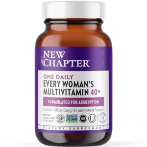 New Chapter Women's Multivitamin 40 plus for Energy, Healthy Aging + Immune Support with 20+ Nutrients -- Every Woman's One Daily 40+, Gentle on the Stomach, 48 Count