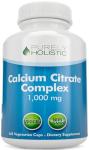 Calcium Citrate 1000mg - 365 Vegan Capsules not Tablets with Added Parsley, Dandelion and Watercress - Without Vitamin D - Made in The USA by Purely Holistic
