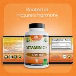 NaturaLife Labs Vitamin C with Vitamin D3, Zinc, Elderberry & Ginger Root – 1,700 mg per Serving – 100 Capsules, Vegan, Non-GMO, Gluten Free