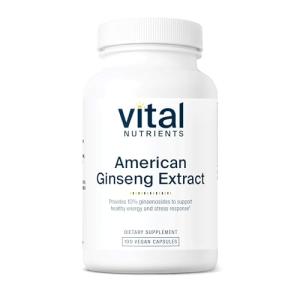 Vital Nutrients - American Ginseng - Energy Support - Mental and Physical Endurance - 100 Vegetarian Capsules per Bottle - 250 mg