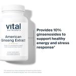 Vital Nutrients - American Ginseng - Energy Support - Mental and Physical Endurance - 100 Vegetarian Capsules per Bottle - 250 mg