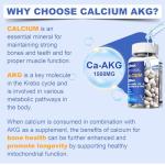 Liposomal Calcium AKG Supplement 1500mg with Vitamin D3 & K2 Softgels for Women & Men│ High Absorption│Calcium Supplements with Magnesium Glycinate, Boron, Probiotics & Vitamin C for Bone - 120 Pills