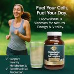 Vitamines Vitales Coenzyme Methyl B-Complex – 120 Vegan Capsules | Advanced Energy & Metabolism Support | Active B Vitamins