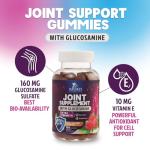 Joint Support Gummies Glucosamine Plus Vitamin E - Nature's Joint Support Supplement for Occasional Discomfort for Back, Knees & Hands - Cartilage & Joint Health & Flexibility Support - 120 Gummies