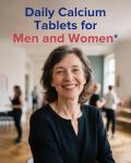 Terranics Calcium 1200 mg with Vitamin D3, High Absorption Calcium Supplement for Women and Men, Supports Bone, Teeth & Immune Health, Easy-to-Swallow Coated Tablets, 90 Count