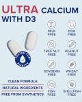 Terranics Calcium 1200 mg with Vitamin D3, High Absorption Calcium Supplement for Women and Men, Supports Bone, Teeth & Immune Health, Easy-to-Swallow Coated Tablets, 90 Count