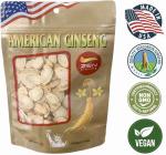 1 Bag of American Wisconsin Ginseng Slices - Panax Ginseng. Boosts Body Immunity, Energy & Stamina for Man & Women