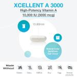 XYMOGEN Xcellent A 3000 - 10,000 IU High-Potency Vitamin A Supplement (Retinyl Palmitate) - Supports Healthy Immune Function, Healthy Skin + Mucous Membranes (60 Capsules)