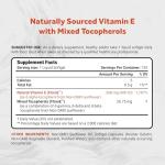Naturalis Sunflower Vitamin E 268mg (400 IU) with Mixed Tocopherols | Essential Skin Vitamin & Immune Support | Non-GMO, Soy & Gluten Free | 120 Softgels