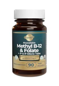 Vitamines Vitales Methyl B12 + Folate – 90 Vegan Capsules | Active B12 & Methyl folate for Energy