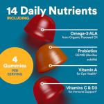 SmartyPants Multivitamin for Men, Organic Gummies: Probiotics, CoQ10, Methylfolate, Omega 3 (ALA), Vitamin D3, C, Vitamin B12, B6, A, K & Zinc for Immune Support, Biotin, 120 Gummies (30 Day Supply)