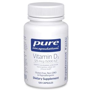 Pure Encapsulations Vitamin D3 125 mcg - 120 Capsules