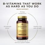 Solgar B-Complex Vitamins 100 mg 120 Capsules