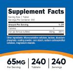 Nutricost Iron 65mg - 240 Tablets, Non-GMO