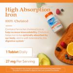 Doctor's Best Iron 27mg, 120 Tablets