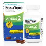 PreserVision AREDS 2 Eye Vitamins, #1 Eye Doctor Recommended Brand, Lutein and Zeaxanthin Supplement with Vitamin C, Vitamin E, Zinc, and Copper, 90 Softgels (Minigels)