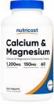 Nutricost Calcium & Magnesium Carbonate 240 Tablets, 1200mg of Ca & 150mg of Mg per Serving, 60 Servings- Gluten Free, Non-GMO