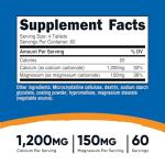 Nutricost Calcium & Magnesium Carbonate 240 Tablets, 1200mg of Ca & 150mg of Mg per Serving, 60 Servings- Gluten Free, Non-GMO
