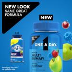 One A Day Mens Multivitamins Gummies – Multivitamin for Men with Vitamin D, Zinc, Folic Acid, Chewable Vitamin Gummies, Physical Energy Support 80 Count