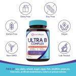 Doctor's Recipes Ultra B Complex Vitamins for Women and Men, with Methylated B12 1000mcg, B6, B1, Folic Acid, for Energy Metabolism, Nerve & Mood Support, Vegan, 120 Capsules, 60 Day Supply