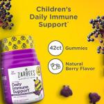Zarbee’s Kids Elderberry Immune Support Supplement Gummies, Vitamins A C D3 E & Zinc, Elderberry Extract, Gluten & Gelatin Free, No Artificial Flavors, Natural Berry Flavor, Ages 2+, 42 Ct