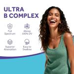 Doctor's Recipes Ultra B Complex Vitamins for Women and Men, with Methylated B12 1000mcg, B6, B1, Folic Acid, for Energy Metabolism, Nerve & Mood Support, Vegan, 120 Capsules, 60 Day Supply