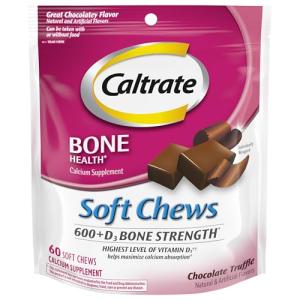 Caltrate Soft Chews Calcium & Vitamin D - 60 Count