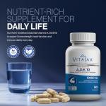 VITAJAX, ADK 10 - Vitamin ADK Supplement, 180 Capsules - High Potency Vitamin A, D3(10,000 IU) K2 as MK-7 for Bone, Heart & Calcium Absorption – Non-GMO, Gluten Free (6 Month Supply) 2 Pack