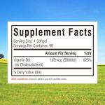 Innate Vitality Vitamin D3 5000 IU (125 mcg), High Potency Vitamin D, Non-GMO, No Soy or Gluten, in Olive Oil, Mini Softgels, 90 Count