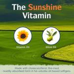 Innate Vitality Vitamin D3 5000 IU (125 mcg), High Potency Vitamin D, Non-GMO, No Soy or Gluten, in Olive Oil, Mini Softgels, 90 Count