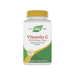 Nature's Way Vitamin C with Rose Hips - Powerful Antioxidant Protection* - Supports Immune Function* - Strengthens Collagen for Healthy Skin* - Gluten Free - 250 Capsules