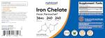 Nutricost Chelated Iron, As Ferrochel, 36mg, 240 Capsules