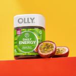 OLLY Daily Energy Gummy, Caffeine Free, Vitamin B12, CoQ10, Goji Berry, Adult Chewable Supplement, Tropical Flavor - 60 Count