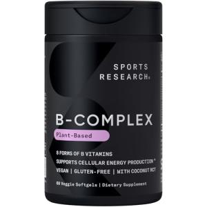 Sports Research Vegan Vitamin B-Complex - 60 Softgels